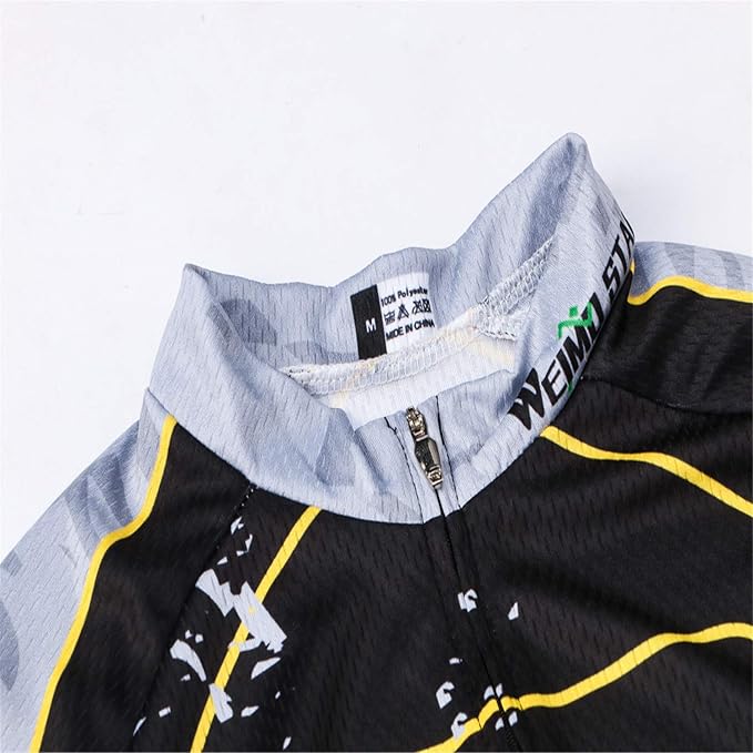 Cycling Jersey Men USA Summer Bike Short Sleeve 3-Pockets Breathable Quick-Dry Shirt S-3XL