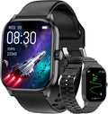 Smart Watch for Women Men with Text and Call, Smartwatches with Heart Rate/SpO2/Sleep/Stress Monitor, 100+ Sports Modes, Fitness Watches Compatible with iOS/Android (Black, 1.96")