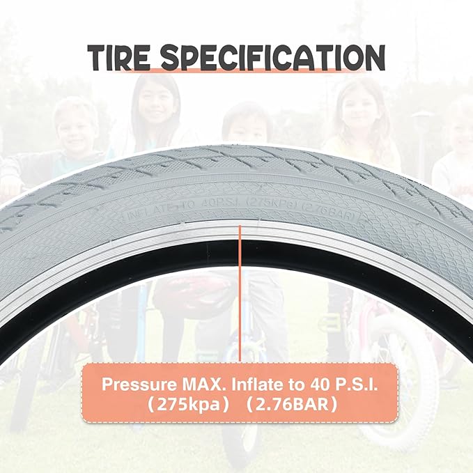 ZUKKA 20 x 2.35 Bike Tire 1/2 Pack 20 inch x 2.35 BMX Bike Tire Folding Replacement Tire for MTB Mountain Bike, BMX Bicycle Commuter Bike