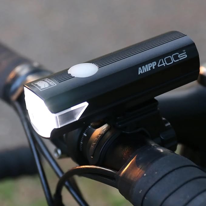 CATEYE AMPP & ViZ USB Rechargeable Bike Light Combo Kit – IPX4 Waterproof High Lumen AMPP Opticube™ LED Headlight & ViZ USB Daytime Safety Light, Visible up to 1 Mile, Fits Road, MTB, Gravel Bikes