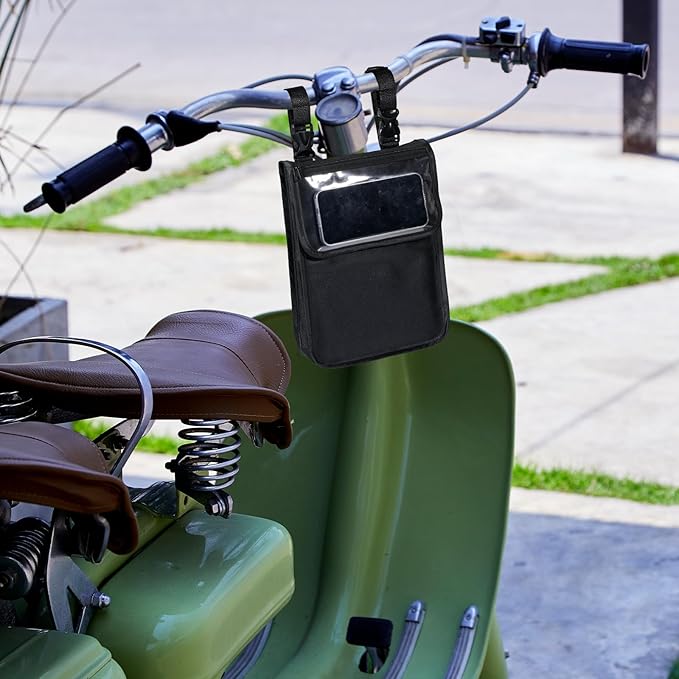 Electric Scooter Bag Waterproof Scooter Accessories Large Capacity Front Hanging Handlebar Organizer Phone Organizer Pouch for Bike Motorcycle Bicycle