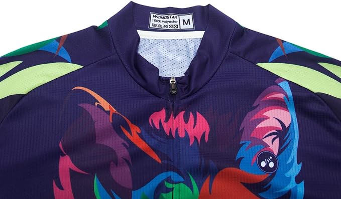 Men Cycling Jersey Skull Bike Short Sleeve Tops Quick-Dry Reflective 3-Pockets S-3XL