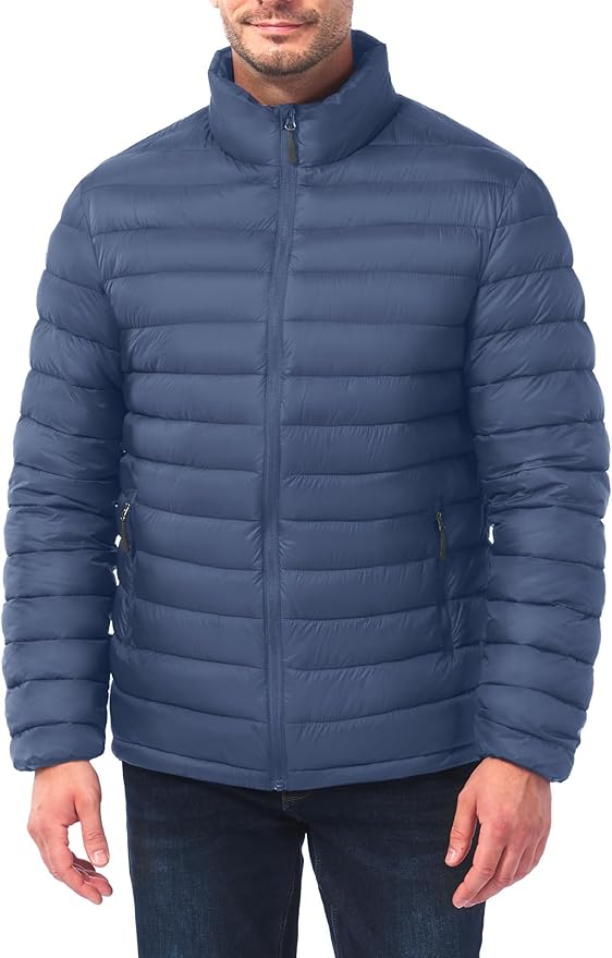 Men's Lightweight Packable Puffer Jacket Insulated Warm Winter Jackets Puffy Coat for Ski Hiking Travel