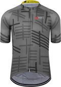 GCRFL Men's Cycling Jersey Short Sleeve Biking Shirt with 3 Rear Pockets + Zipper Pocket Breathable Quick Dry Bicycle Jersey