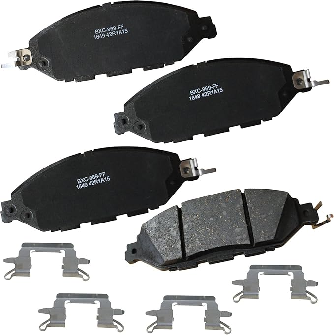 Bendix Premium SBC1649 Ceramic Front Brake Pads for INFINITI JX35 2013, QX60 2020-2014, Nissan Murano 2024-2015, Pathfinder 2020-2013