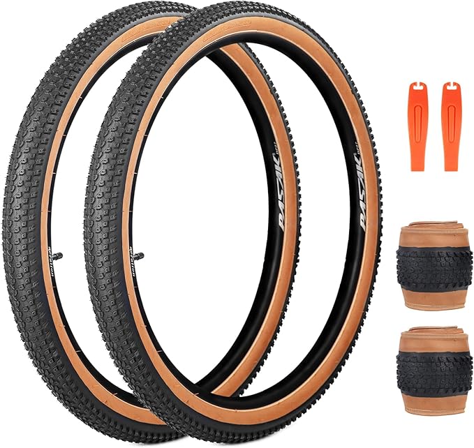 ZUKKA Bike Tire 20/24/26/27.5/29 x 2.125 Bike Tire 2 Pack Mountain Bike Tire Folding Replacement Tire for MTB Mountain Bike, Kids