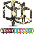 BUCKLOS Mountain Bike Pedals MTB Pedals Flat, Adult Bicycle Road Bike Large Platform Nylon Non-Slip Pedal for Gravel Bike/Hybrid Bike 9/16"