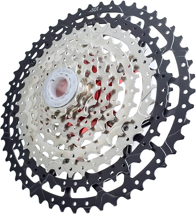 VG SPORTS 8/9/10/11/12 Speed Ultra-Light Bike Cassette for Mountain Bike 11-40T/11-42T/11-46T/11-50T/11-52T MTB Cassette Lightweight Aluminum Bracket Cassette
