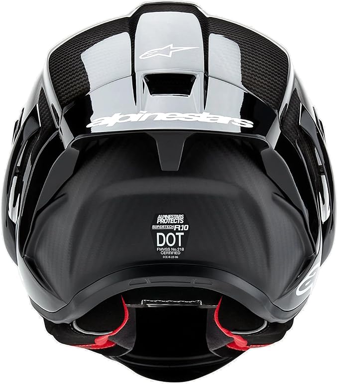 Alpinestars Supertech R10 Solid Helmet, Carbon Shell, CE-Certified, Advanced Ventilation & Fit