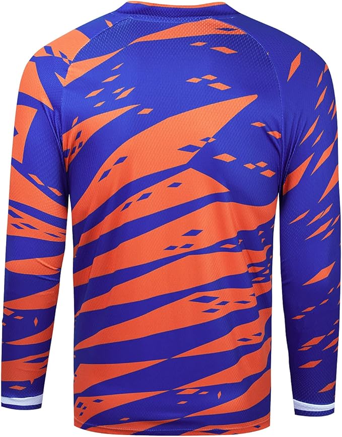 JPOJPO Men's Mountain Bike Jersey Long Sleeve MTB Off-Road Racing Downhill Motocross Shirts Quick Dry&Moisture-Wicking Tops