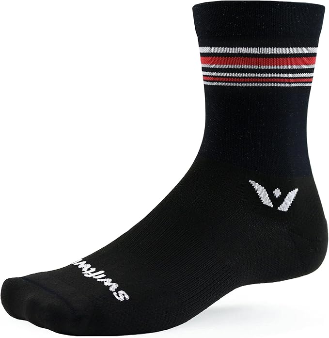 Swiftwick - ASPIRE Mid-Crew Cycling Socks, Maximum Breathability, Moisture Wicking