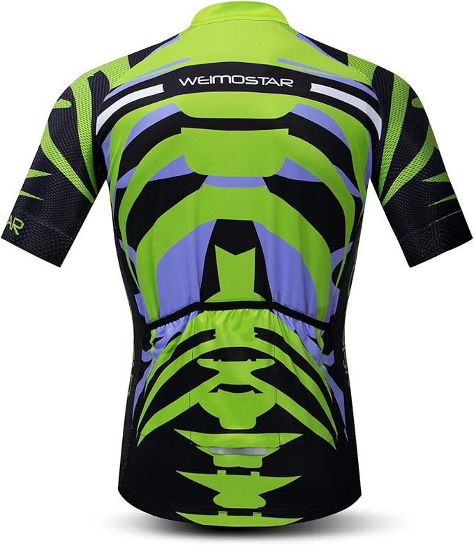 New Pro Full Zipper Men's Cycling Jersey Short Sleeve Riding Shirt USA