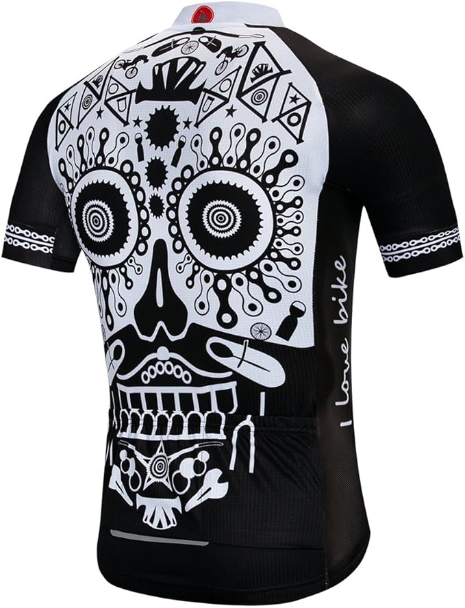 Cycling Jersey Men Full Zip Bike Shirt Racing Top Bicycle Clothing
