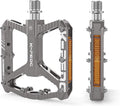 Mountain Bike Pedals MTB Pedals,Bicycle Pedals with Reflectors,Aluminum 9/16" 3 Sealed Bearing Lightweight Platform for Mountain Bike, BMX, Road Bike Pedals