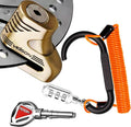 Anti-Theft Lock, Copper Silver, Combination Lock, Can be used for brake disc lock, 60mm x 25mm x 53mm, 300g