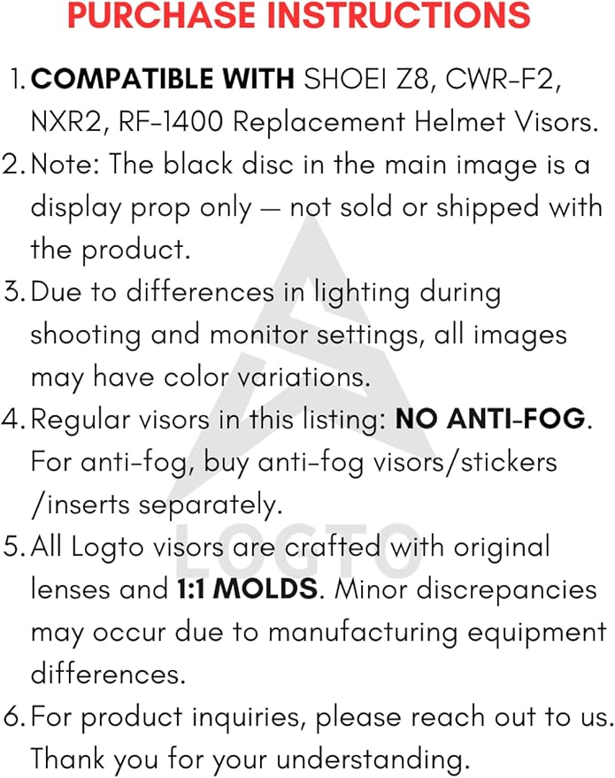 Helmet Visor Replacement for Z8/CWR-F2/NXR2/RF-1400 Shield Helmets Accessories Universal