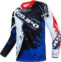 JPOJPO Men's Mountain Bike Jersey Long Sleeve MTB Off-Road Racing Downhill Motocross Shirts Quick Dry&Moisture-Wicking Tops