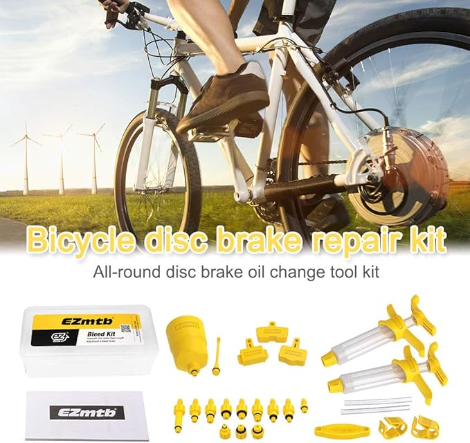 Mountain Bike Brake Bleed Kit, Bicycle Hydraulic Brake Bleed Kit for Shimano & MAGURA & SRAM Series, Bicycle Brakes Service Bleed Set, Bike Hydraulic Brake Bleed Kit
