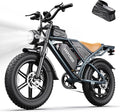 DEEPOWER Electric Bike for Adults,1500W Peak Motor,30MPH Ebike,48V 960WH Battery, 35-50 Miles,20" Fat Tire Electric Dirt Bike, Shaman0 7-Speed Ebikes