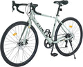 ZUKKA Road Bicycle 700C Whee Drop Bar 7 Speed Road Bike Light Weight Aluminium Alloy Frame Dual Disc Brake Hybrid Bikes Road Bicycle for Men, Women, Adult