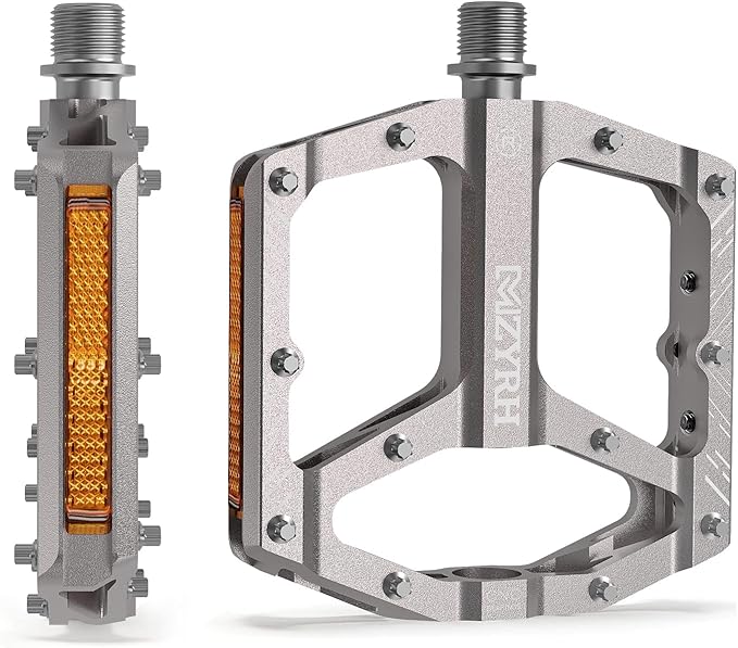 MZYRH Mountain Bike Pedals MTB Pedals,9/16" Non-Slip Lightweight Aluminum Alloy Bicycle Pedals for Road Mountain BMX MTB