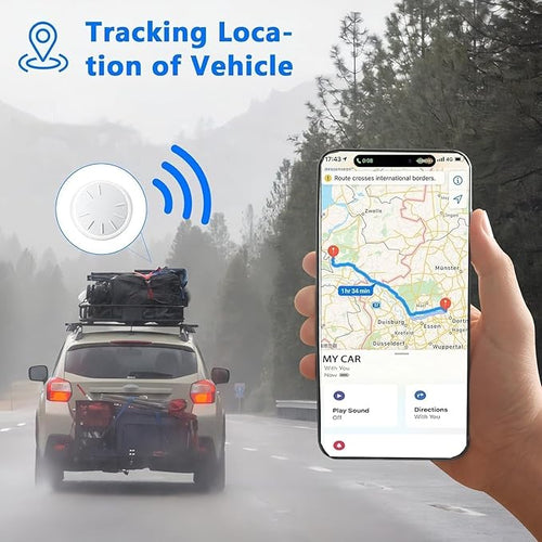 2 Pack GPS Tracker for Vehicles,No Subscription No Monthly Fee Tracker Device for Vehicles,Hidden Car Locator Tracking Device,Mini Portable GPS Tracker for Cars,Trucks,Motorcycle(iOS Only)