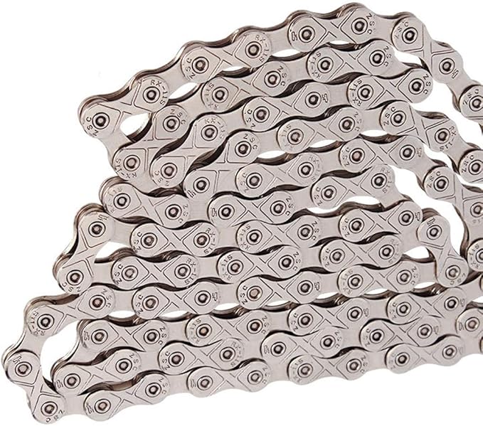 Bicycle Chain, 116 Link Bicycle Chain 1/2 x 11/128 inch Stainless Steel Bicycle Chain for MTB/Road/E-Bike 6-7-8 Speed