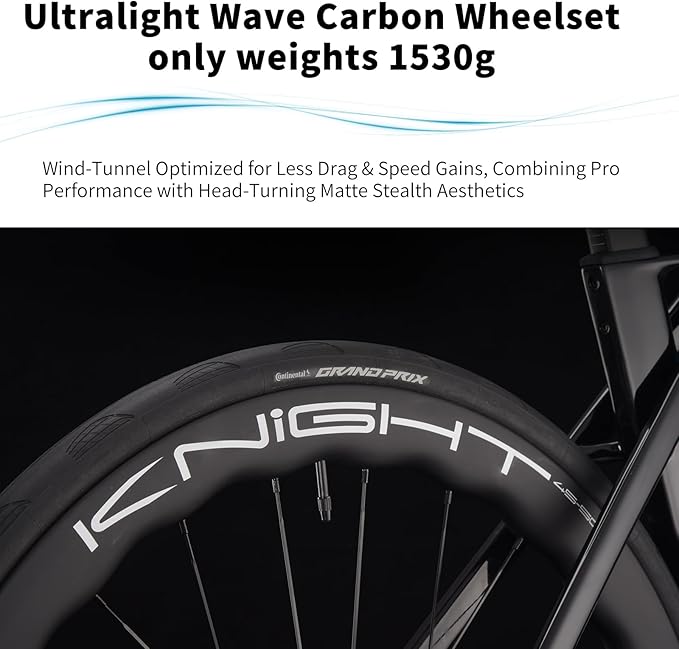 SAVADECK SLR8-Ultegra Full Carbon Road Bike, Carbon Fiber Frame Racing Bicycle with Shimano 105 R8170 24S Groupset, Hydraulic Disc Brakes, Ultra-Light Carbon Bike for Adults