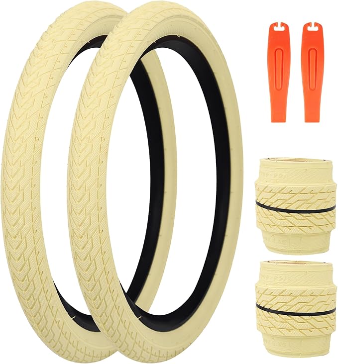 ZUKKA 20 x 2.35 Bike Tire 1/2 Pack 20 inch x 2.35 BMX Bike Tire Folding Replacement Tire for MTB Mountain Bike, BMX Bicycle Commuter Bike