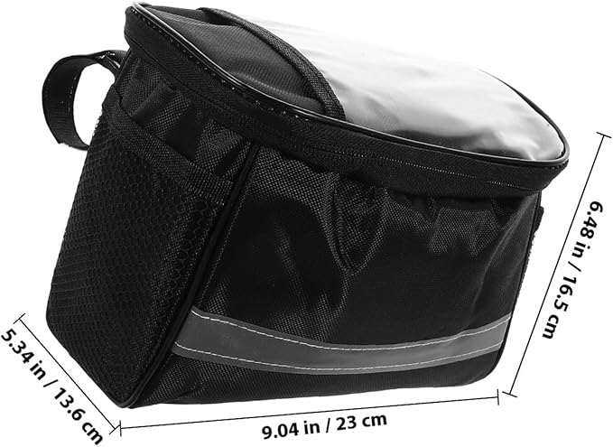 Bike Handlebar Bag for Road and Mountain Bikes Large Top Tube Storage Bag with Waterproof Material Front Frame Pouch for Cycling