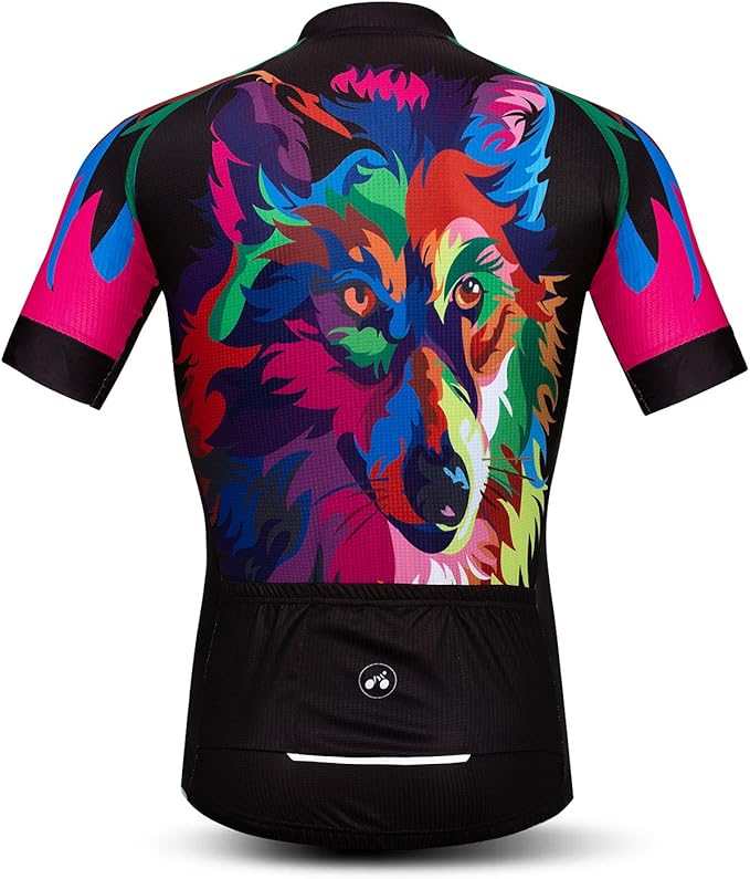 Men's Cycling Jersey Short Sleeve Bike Shirts Bicycle Jacket with Pockets