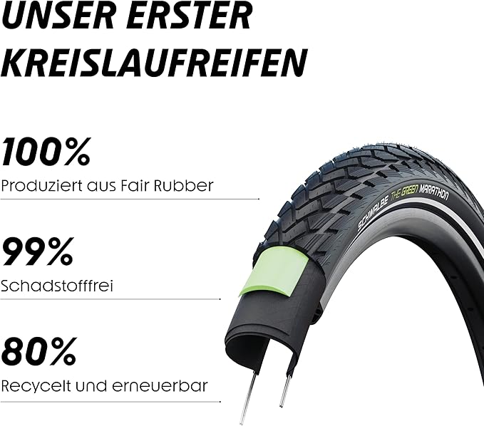 Schwalbe Marathon Wired Tyre with Greenguard Reflex