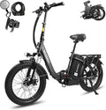 Wildeway Folding Electric Bike for Adults with 750W Motor 32Ah Battery Long Range FW11 Ebike 20 * 3.0 Fat Tire Foldable Adults Electric Bicycle for Men Women City Commuter Delivery 2 Seat