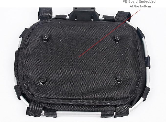 Bike Basket, Folding Front Quick Release Bicycle Basket, Multi-Purpose Bicycle Handlebar Basket, Easy Install Small Pet Carrier for Shopping, Commuter, Camping and Outdoor