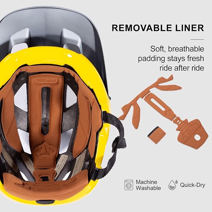 KINGBIKE NTA-8776 Mountain Bike Helmet Professional Ebike Helmets with 3-Level Adjustable Visor & Camera Mount E-MTB Helmet for Adults Men Women Youth E-Bike Safety Certified