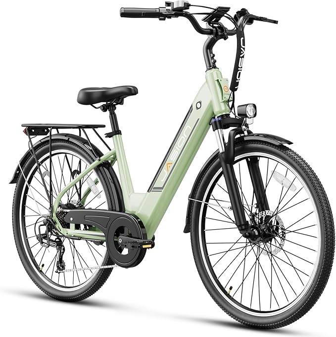 Jasion Roamer/ST/YC1 Electric Bike for Adults, 26" Commuter Ebike 1200W 528WH Removable Battery, 28MPH 62miles, Electric Bicycles for Women/Man, UL2849 Certified