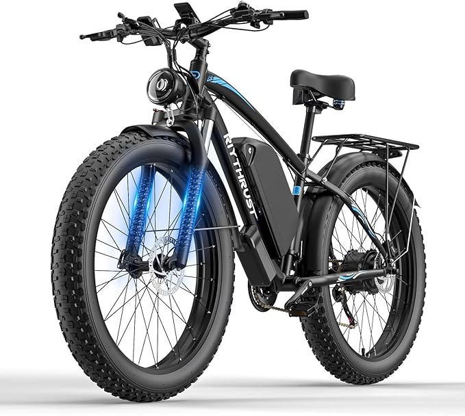 Electric Bike for Adults-2000W Peak 24" Fat Tire All-Terrain EBike, 37MPH 70+ Miles Long Range Ebike, 52V 19.2 AH Battery Tested to UL 2849 Electric Bicycle for Mountain Commuter Offroad