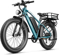 Jasion EB5 MAX Electric Bike for Adults with 2000W Peak Motor, 48V 15Ah (720Wh) Battery Electric Mountain Bike, 26'' x 4'' Fat Tire Ebike, 28+MPH Speed, Cruise Control, with Fenders, Rear Rack