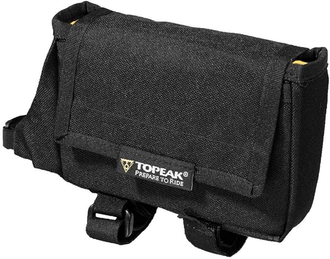 Topeak TriBag Frame Bike Bag (Large) – Top Tube Mounted Storage Pouch with Padded Main Compartment, Dual Side Pockets, and Secure Strap System for Easy Access on the Go