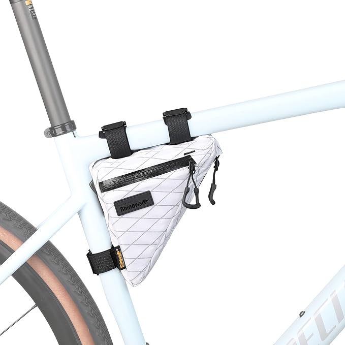 Rhinowalk Bicycle Front Frame Bag Waterproof Bicycle Bag 0.9L Cycling Accessories Nylon Pack Pouch for MTB Road Bike Cycling Commuting and Outdoor Adventures