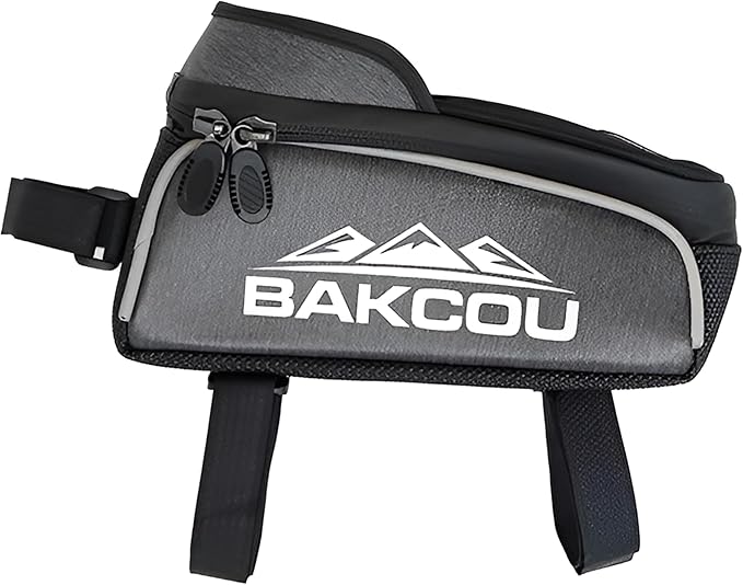 Bakcou - Bike Phone Bag with Clear Top Pouch - Weather-Resistant Cycling Case for Phones, Keys, Tools - Dual-Purpose Design for Convenient