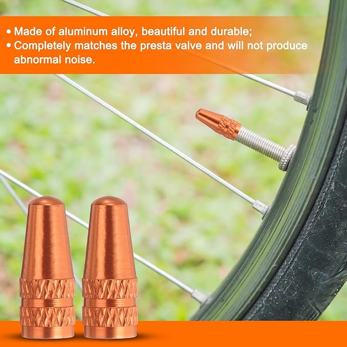 HARFINGTON Bike Valve Caps Anodized Aluminum Road Bicycle Air Tire Valve Caps Dust Caps for MTB Road Racing Bicycle