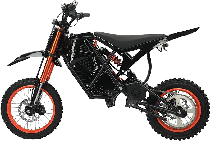 2000W Electric Dirt Bike for Teens & Adults - 37MPH Off-Road EBike, 48V 23AH Removable Battery E Bikes, 14"/12" Fat Tires Bicycle, Hydraulic Brakes Mountain Trail Motorcycle for Ages 13+