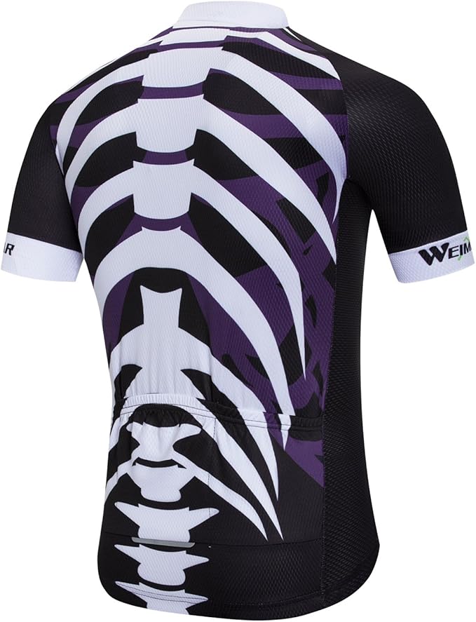 Weimostar Men's Cycling Jersey Short Sleeve Bike Clothing Multicolored Diamond