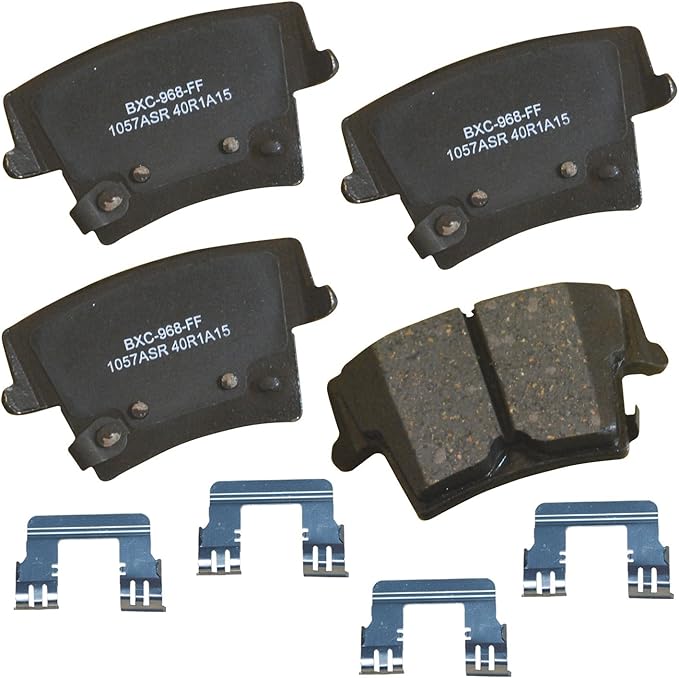 Bendix Premium SBC1057ASR Ceramic Rear Brake Pads for Dodge Charger 2014-2006, Magnum 2008-2006