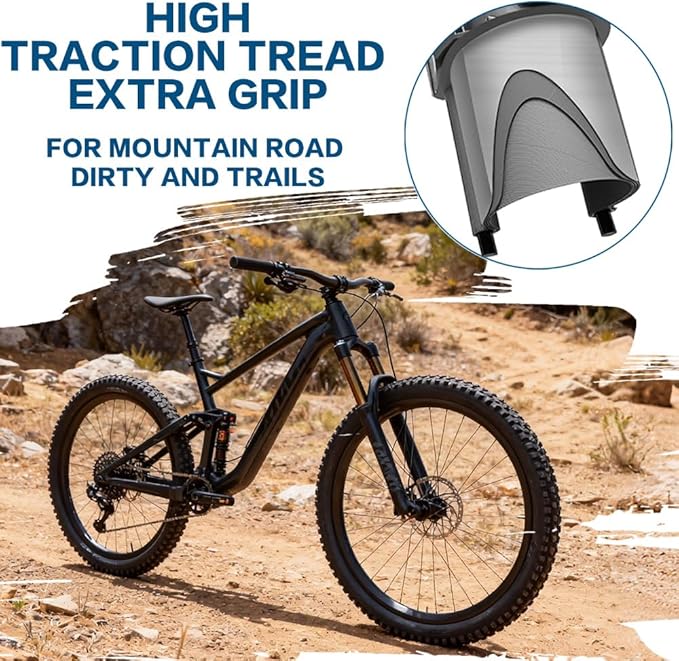 SIMEIQI 2 Pack 24/26/27.5x1.95 26x2.1 29x2.125 Inch Anti-Puncture Tires for Mountain Bike and Tubes Folding Replacement Bicycle Tyres for Hybrid Trails Commuter City Road