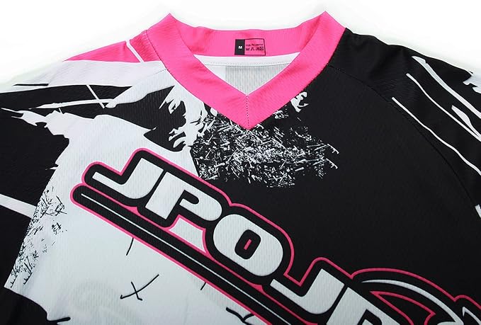 JPOJPO Men's Mountain Bike Jersey Long Sleeve MTB Off-Road Racing Downhill Motocross Shirts Quick Dry&Moisture-Wicking Tops
