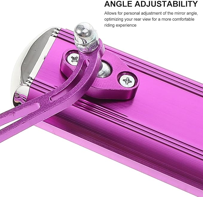 2pcs Bicycle Side View Mirrors for Motorcycles and Scooters, Adjustable Purple Rearview Bike Mirrors for Handlebars, Mountain Bike and Ebike Accessories