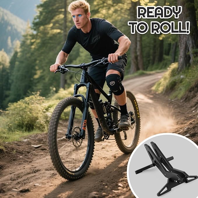 2 Pack Bike Floor Stand Adjustable Indoor Bicycle Parking Stand Fit 16-29 Wheel, Portable Bike Floor Rack for All 30-80mm Wide Tires, Mountain & Road Bicycles Indoor Outdoor Garage Storage