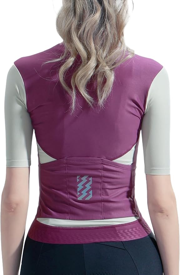 LAMEDA Cycling Jersey Women, Breathable Bike Shirts for Women Biking Tops with Pockets, Bicycle Clothing for Road Riding